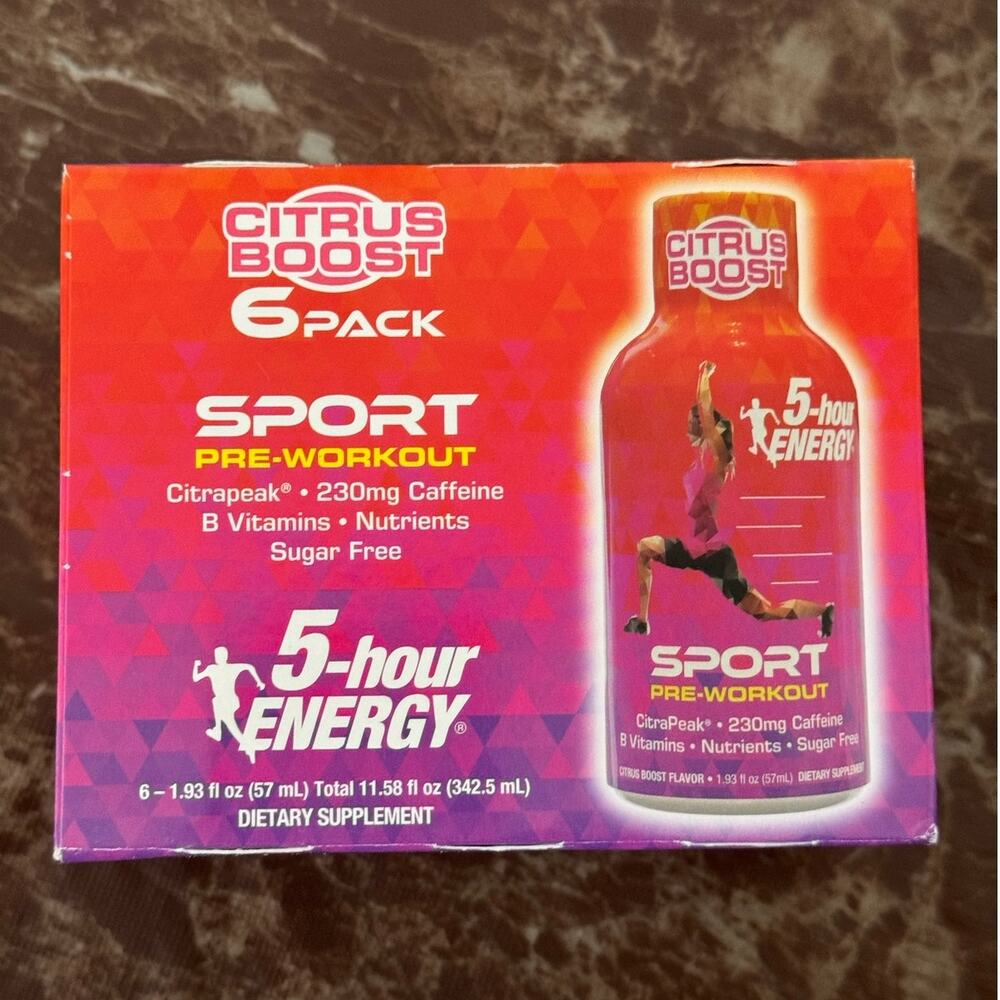 5-HOUR ENERGY Pre-Workout Shot — Sport Citrus Boost 6 Count